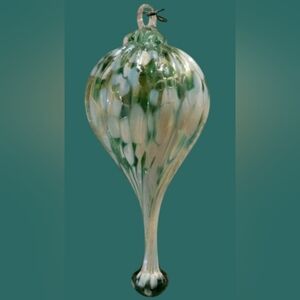 VINTAGE VENETIAN HAND BLOWN IRIDESCENT FINIAL GLASS CHRISTMAS ORNAMENT